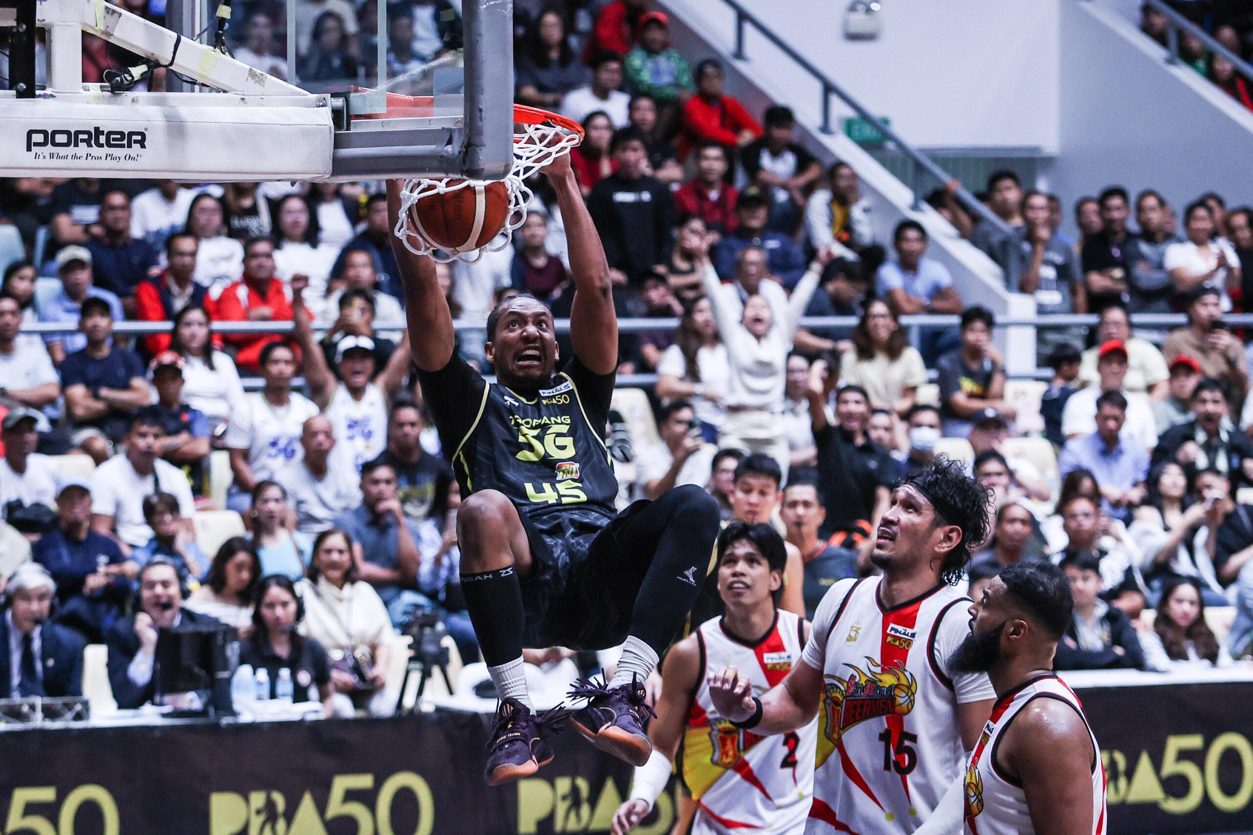 TNT holds off San Miguel to take Game 1 of PBA Finals