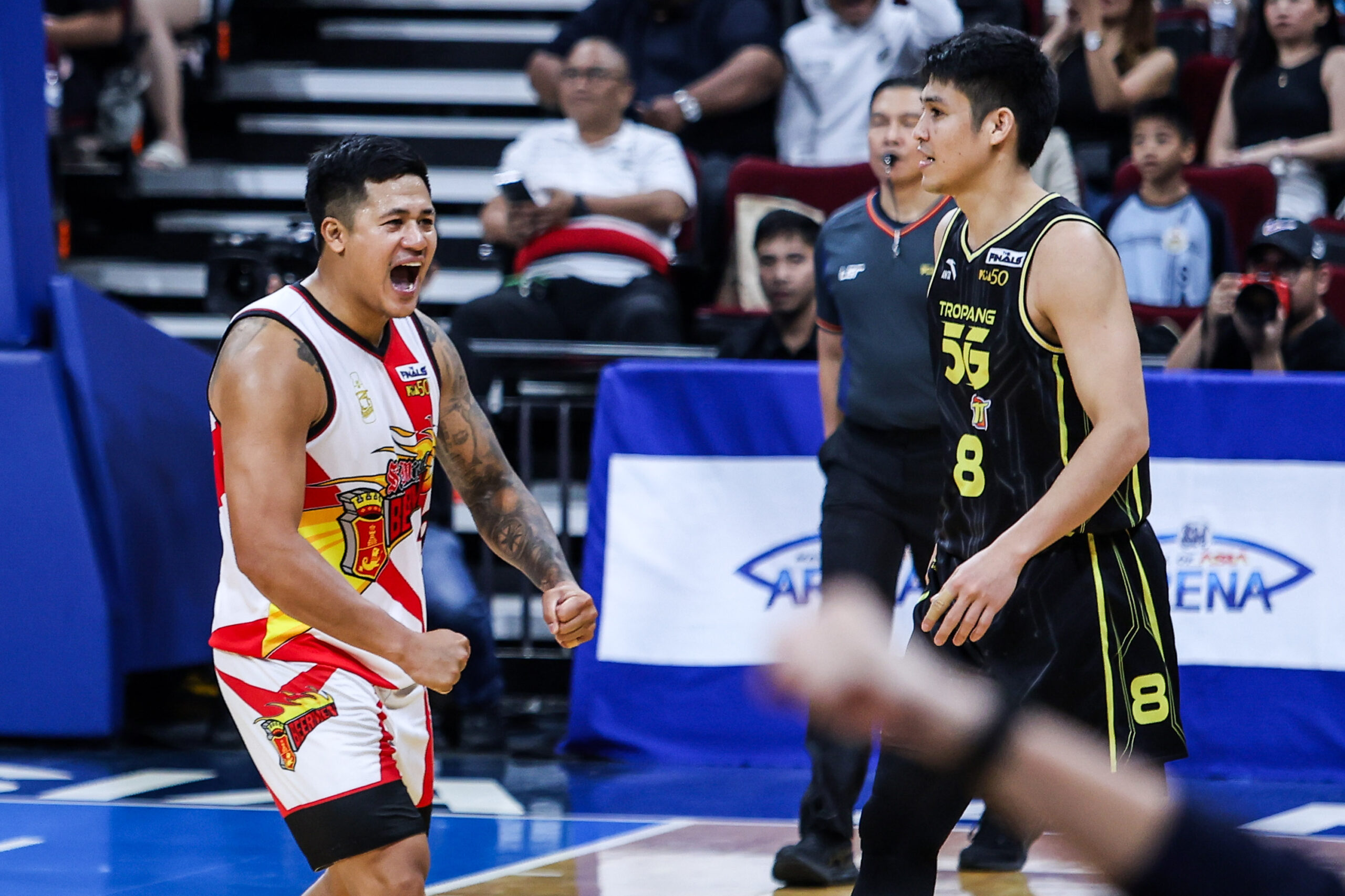 Jericho Cruz played through an Achilles injury throughout San Miguel’s entire PBA Finals run