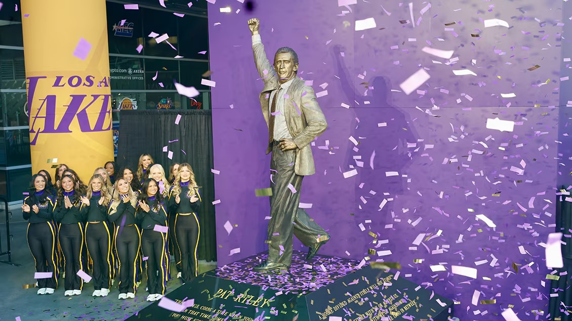 Pat Riley honored with statue by Los Angeles Lakers at Crypto.com Arena