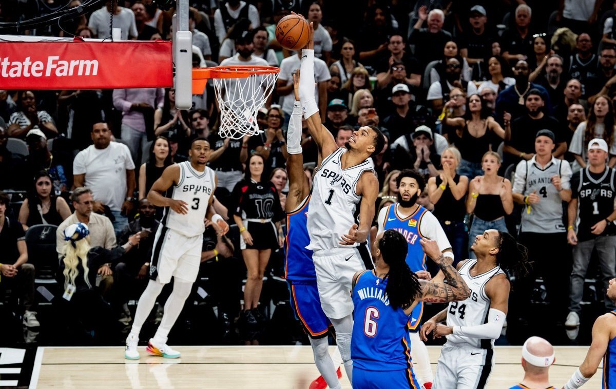 Victor Wembanyama leads San Antonio Spurs rout of Oklahoma City Thunder as West Finals series evens at 2-2 