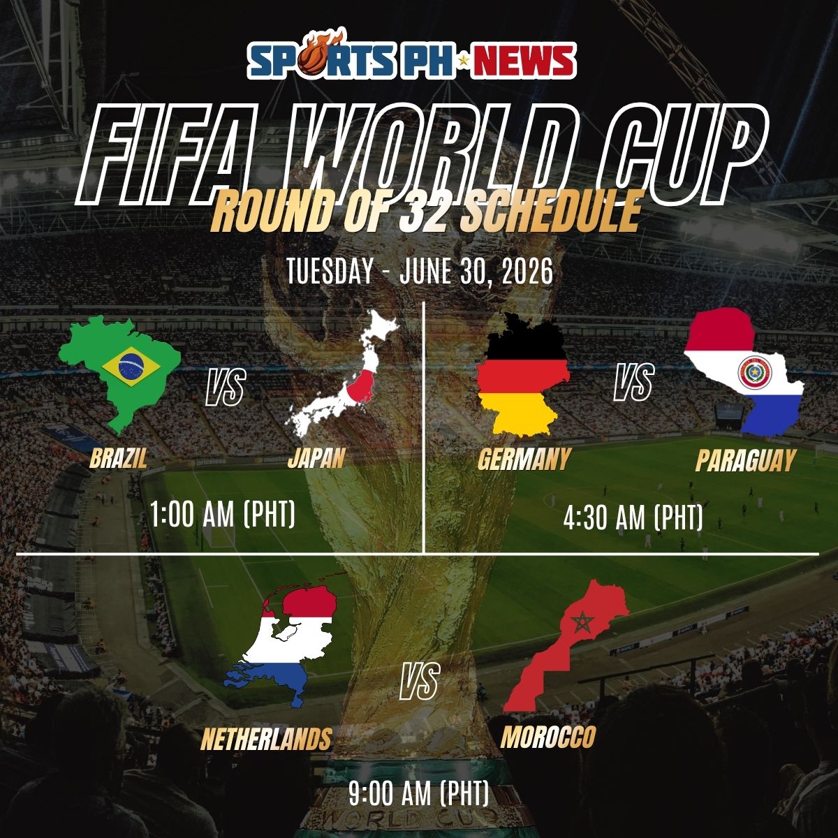 FIFA World Cup preview: Brazil, Germany, Netherlands headline FIFA World Cup Round of 32 action