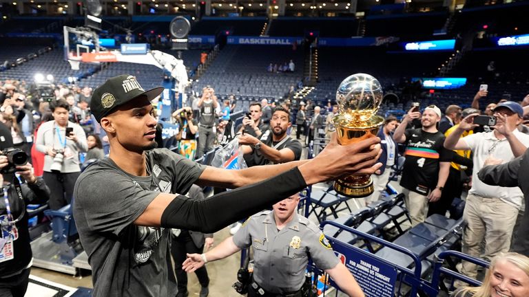 Victor Wembanyama says winning an NBA championship is a “childhood dream” after Spurs reach Finals 