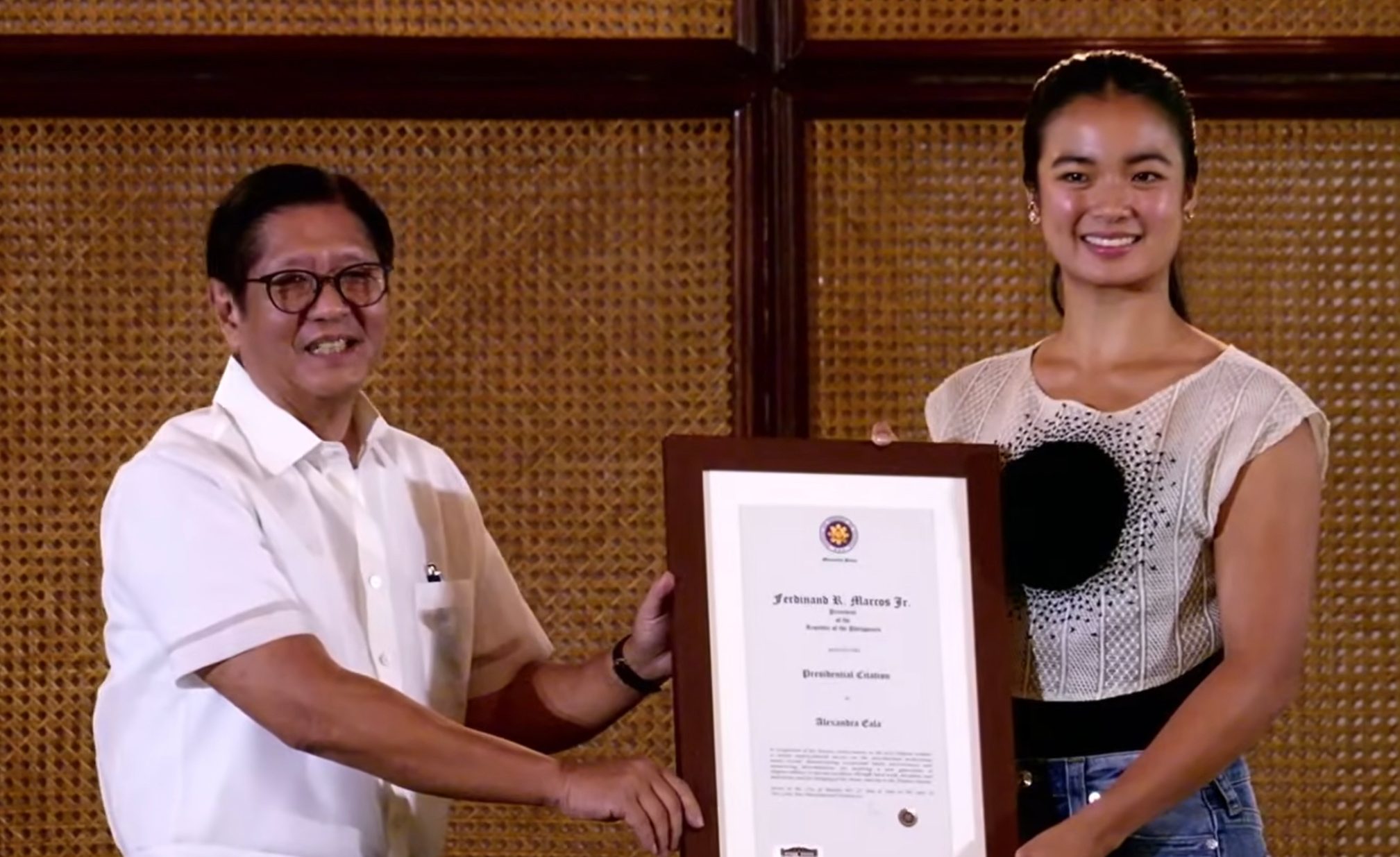 “You have made the Philippines proud”: Ferdinand Marcos Jr. honors Alex Eala after historic Wimbledon run