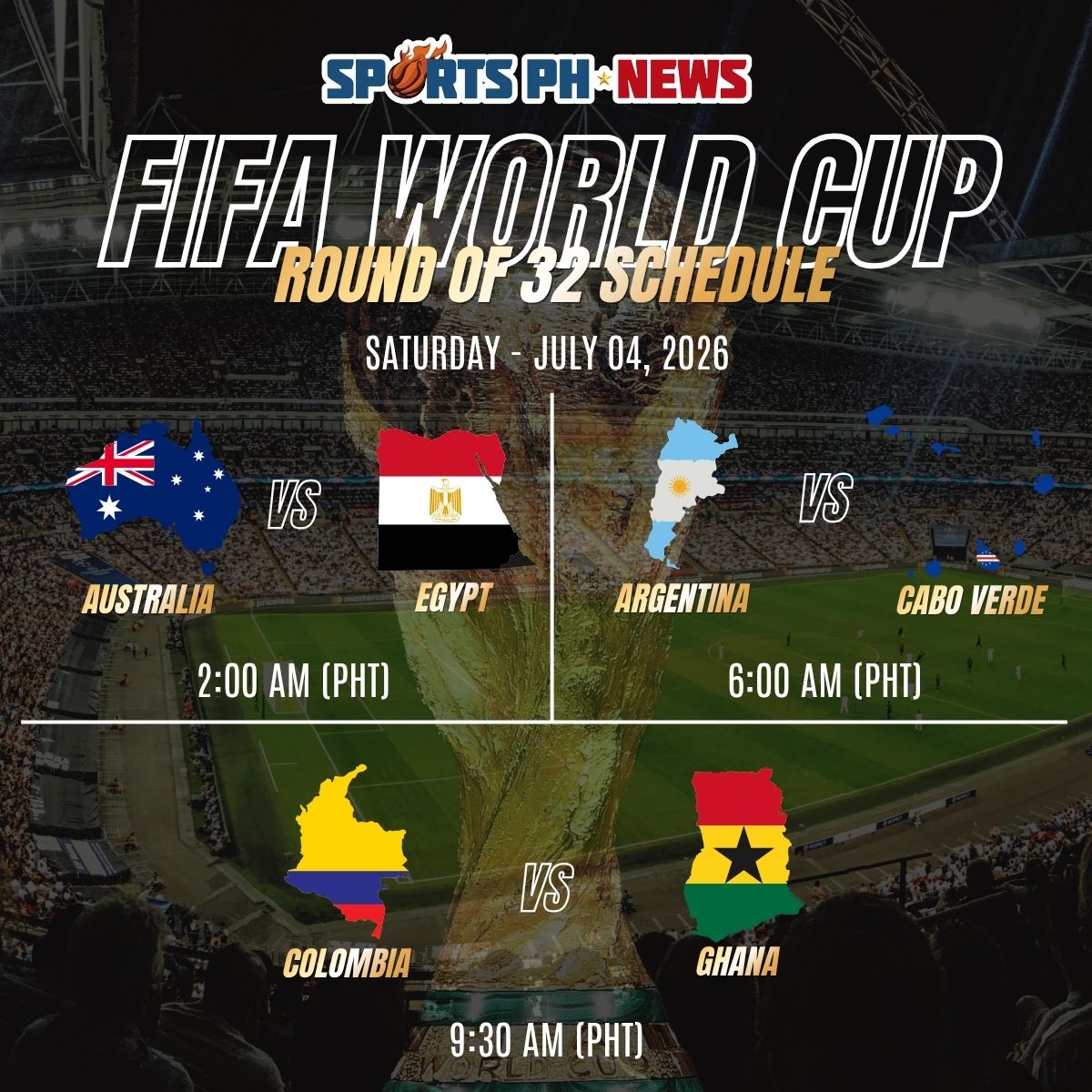 FIFA World Cup preview: Argentina, Australia, Colombia headline final Round of 32 matches 